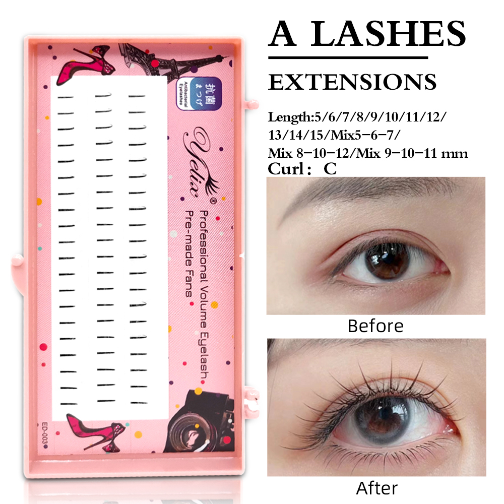 Eyelash Extension Natural Look - Натуральные мягкие индивидуальные ресницы Yelix Comic