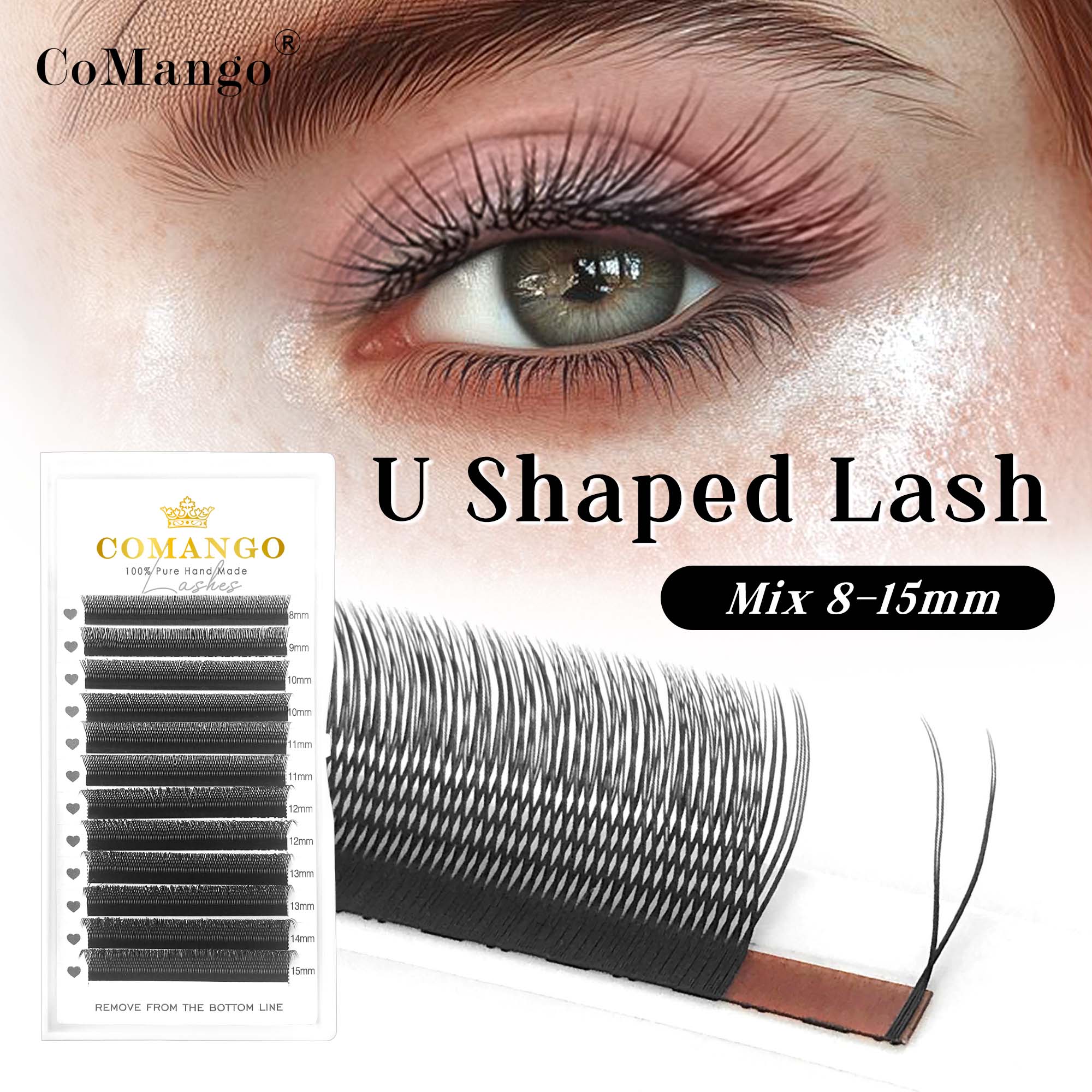 CoMango U YY ресницы натуральн – обзор и цена Eyelash Extension Human Hair